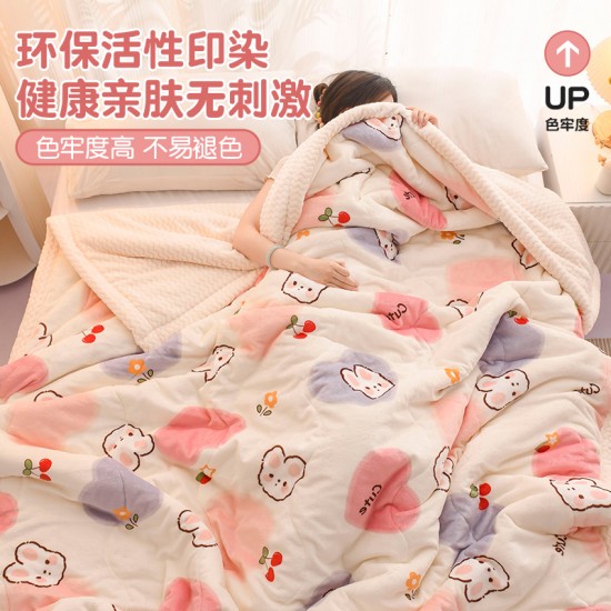 Class A children's blanket, winter thickened cover, baby quilt, coral fleece blanket, nap-friendly office sofa blanket Class A children's blanket, winter thickened cover, baby quilt, coral fleece blanket, nap-friendly office sofa blanket