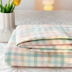 INS simple washed cotton fitted sheet, single-piece, thickened bed cover, dust cover, mattress protector, and non-slip three-piece bed sheet set. INS simple washed cotton fitted sheet, single-piece, thickened bed cover, dust cover, mattress protector, and non-slip three-piece bed sheet set.