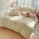 INS four-piece bow-knot washed cotton set, girly towel embroidered plaid quilt cover, three-piece set for student dormitories INS four-piece bow-knot washed cotton set, girly towel embroidered plaid quilt cover, three-piece set for student dormitories