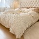 Thickened Warm Milk Fleece Four-Piece Quilted Quilt Cover, Coral Fleece Flannel Princess Style Bedding Thickened Warm Milk Fleece Four-Piece Quilted Quilt Cover, Coral Fleece Flannel Princess Style Bedding