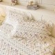 Pair of lace pillowcases, princess-style pillowcases, home double couple's pillowcase, 48x74cm