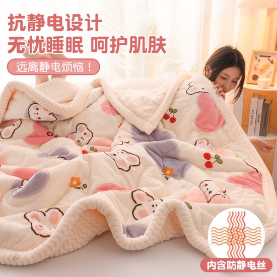 Class A children's blanket, winter thickened cover, baby quilt, coral fleece blanket, nap-friendly office sofa blanket Class A children's blanket, winter thickened cover, baby quilt, coral fleece blanket, nap-friendly office sofa blanket