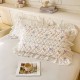 Pair of lace pillowcases, princess-style pillowcases, home double couple's pillowcase, 48x74cm