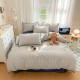 INS Nordic simple striped 100% cotton men's four-piece washed cotton set, soft cotton duvet cover, three-piece bed sheet set. INS Nordic simple striped 100% cotton men's four-piece washed cotton set, soft cotton duvet cover, three-piece bed sheet set.
