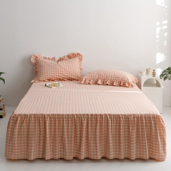 One-piece four-season bed skirt, pure cotton washed cotton, non-slip bedspread, 2024 new lace sheets One-piece four-season bed skirt, pure cotton washed cotton, non-slip bedspread, 2024 new lace sheets