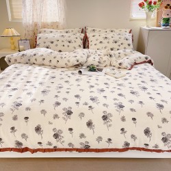 Infant and toddler Category A pure cotton gauze quilt cover, double-layered, pure cotton crinkle yarn, children's and kindergarten lace quilt cover Infant and toddler Category A pure cotton gauze quilt cover, double-layered, pure cotton crinkle yarn, children's and kindergarten lace quilt cover