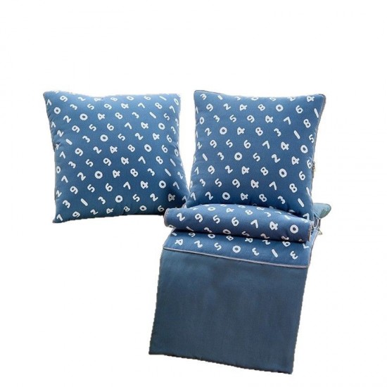 Folding pillow/quilt, dual-use, simple car lumbar pillow, sofa cushion, refreshing office/dormitory nap air-conditioning quilt