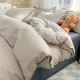 INS Nordic simple striped 100% cotton men's four-piece washed cotton set, soft cotton duvet cover, three-piece bed sheet set. INS Nordic simple striped 100% cotton men's four-piece washed cotton set, soft cotton duvet cover, three-piece bed sheet set.