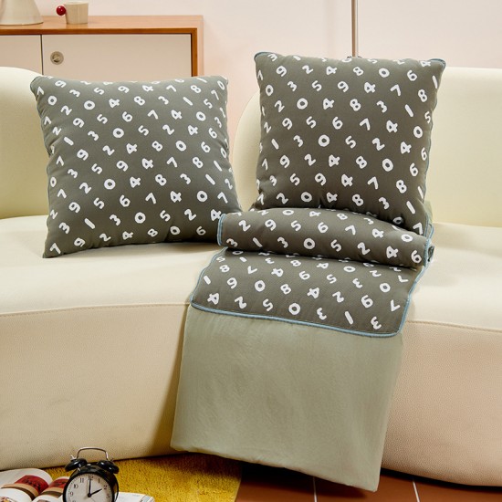 Folding pillow/quilt, dual-use, simple car lumbar pillow, sofa cushion, refreshing office/dormitory nap air-conditioning quilt