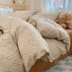 INS Nordic simple striped 100% cotton men's four-piece washed cotton set, soft cotton duvet cover, three-piece bed sheet set. INS Nordic simple striped 100% cotton men's four-piece washed cotton set, soft cotton duvet cover, three-piece bed sheet set.