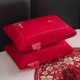 Wedding pillow, happy wedding, bright red festive latex pillow core, dowry, wedding, pair of soy fiber pillows Wedding pillow, happy wedding, bright red festive latex pillow core, dowry, wedding, pair of soy fiber pillows