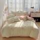 INS four-piece bow-knot washed cotton set, girly towel embroidered plaid quilt cover, three-piece set for student dormitories INS four-piece bow-knot washed cotton set, girly towel embroidered plaid quilt cover, three-piece set for student dormitories