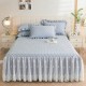 New high-end Korean princess-style quilted bed skirt, single-piece, lace-trimmed bed apron cover, universal for all seasons.