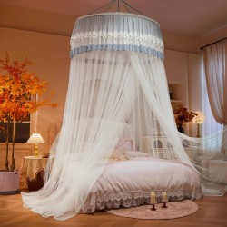 Princess-style ceiling mosquito net for home bedroom, 205 new style, no-installation bed curtain, veil bracket, floor-standing dome hanging tent Princess-style ceiling mosquito net for home bedroom, 205 new style, no-installation bed curtain, veil bracket, floor-standing dome hanging tent