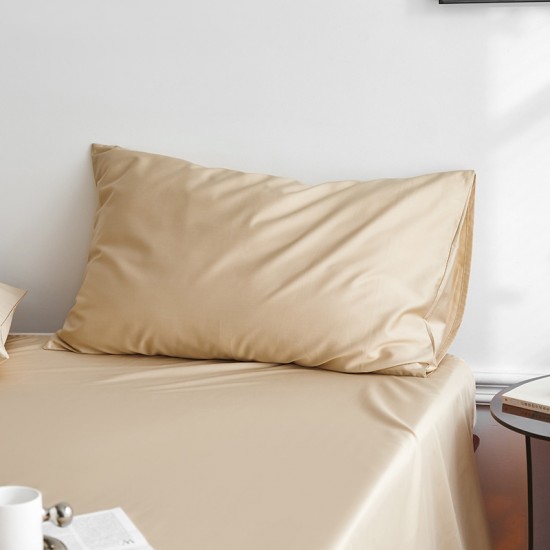100-thread count satin pure cotton pillowcase, lightweight, simple, solid color, single-size, 48*74cm 100-thread count satin pure cotton pillowcase, lightweight, simple, solid color, single-size, 48*74cm