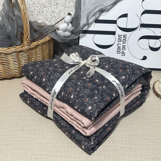 Korean-style, refreshing, mother-and-baby-grade, pure cotton, double-layered yarn, four-piece bedding set, pure cotton, soft cotton yarn, infant 1.8 bedding. Korean-style, refreshing, mother-and-baby-grade, pure cotton, double-layered yarn, four-piece bedding set, pure cotton, soft cotton yarn, infant 1.8 bedding.