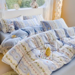 INS pure cotton four-piece set, 100% cotton bed sheet, internet celebrity duvet cover, student dormitory three-piece set, pastoral style bed INS pure cotton four-piece set, 100% cotton bed sheet, internet celebrity duvet cover, student dormitory three-piece set, pastoral style bed