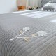 Korean style pure cotton washed cotton quilted three-piece bed cover set, solid color washed cotton quilted lace sheets, tatami ins Korean style pure cotton washed cotton quilted three-piece bed cover set, solid color washed cotton quilted lace sheets, tatami ins