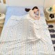 Hotel travel sleeping bag, summer lightweight train sleeper double, pure washed cotton, portable hotel travel sheet Hotel travel sleeping bag, summer lightweight train sleeper double, pure washed cotton, portable hotel travel sheet