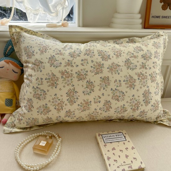 Cotton pillowcase, 48cmx74cm, small cotton floral pillowcase, 50x80, pillowcase liner Set of 40*60 (one pair)