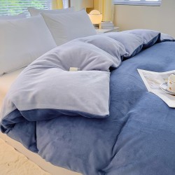 Winter coral milk fleece quilt cover, 248*248 thickened and plush, extra-large flannel quilt cover, 230x250 mm