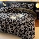 Winter rabbit fur four-piece set, Class A milk velvet sheets, duvet cover, southern Three-piece flannel bedding set with coral fleece