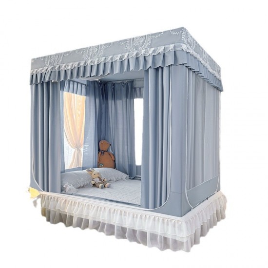 2025 new high-end bedroom mosquito net, princess-style blackout curtains, bed curtains, integrated children's anti-fall mosquito net