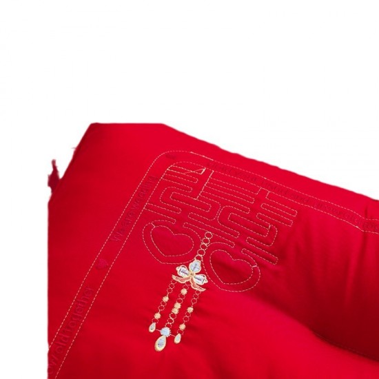 Wedding pillow, happy wedding, bright red festive latex pillow core, dowry, wedding, pair of soy fiber pillows Wedding pillow, happy wedding, bright red festive latex pillow core, dowry, wedding, pair of soy fiber pillows