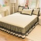 French fiber four-piece bed set, Hepburn-style, skin-friendly cotton bedspread, lace quilt cover, four-season use French fiber four-piece bed set, Hepburn-style, skin-friendly cotton bedspread, lace quilt cover, four-season use