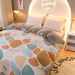 Pure cotton single-sided plush quilt cover, coral fleece flannel, single winter student dormitory mattress for children, all-cotton ab-side. Pure cotton single-sided plush quilt cover, coral fleece flannel, single winter student dormitory mattress for children, all-cotton ab-side.