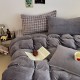 Winter thickened four-piece bedding set with a French velvet blend and plush, skin-friendly, warm duvet cover and sheets, a simple, warm three-piece set Winter thickened four-piece bedding set with a French velvet blend and plush, skin-friendly, warm duvet cover and sheets, a simple, warm three-piece set