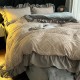 Korean cut-out milk velvet coral fleece, double-sided milk flannel, warm, four-piece set, thickened, 1.5m x 1.8m fitted sheet Korean cut-out milk velvet coral fleece, double-sided milk flannel, warm, four-piece set, thickened, 1.5m x 1.8m fitted sheet