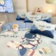 Astronaut milk fleece four-piece set, boys' winter thick coral fleece bed sheet and quilt cover, flannel three-piece set for children Astronaut milk fleece four-piece set, boys' winter thick coral fleece bed sheet and quilt cover, flannel three-piece set for children