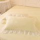 Korean princess-style bed skirt, four-piece lace quilt cover, girly solid-color sheets, washed cotton bedding. Korean princess-style bed skirt, four-piece lace quilt cover, girly solid-color sheets, washed cotton bedding.