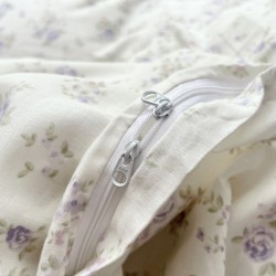 Class A mother and baby four-piece cotton double-layer yarn set, 100% cotton duvet cover and three-piece sheet set for autumn and winter, a fresh and elegant look Class A mother and baby four-piece cotton double-layer yarn set, 100% cotton duvet cover and three-piece sheet set for autumn and winter, a fresh and elegant look