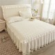 Quilted cotton headboard cover, wood panel fabric, curved leather bed cover, dust cover, fabric lace