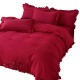 French romantic butterfly wedding four-piece set, bright red bed sheet and quilt cover, wedding quilt, dowry, wedding bedding set (4 pieces)