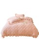 Thickened Warm Milk Fleece Four-Piece Quilted Quilt Cover, Coral Fleece Flannel Princess Style Bedding Thickened Warm Milk Fleece Four-Piece Quilted Quilt Cover, Coral Fleece Flannel Princess Style Bedding