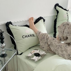 Waffle washed cotton four-piece set, summer bedding, dormitory three-piece duvet cover, bed sheet. Single black lace fitted sheet (ins) Waffle washed cotton four-piece set, summer bedding, dormitory three-piece duvet cover, bed sheet. Single black lace fitted sheet (ins)