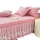 Princess style milk velvet quilted bed skirt, single-piece thickened coral fleece bedspread, 2025 new winter style. Princess style milk velvet quilted bed skirt, single-piece thickened coral fleece bedspread, 2025 new winter style.