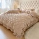 Thickened Warm Milk Fleece Four-Piece Quilted Quilt Cover, Coral Fleece Flannel Princess Style Bedding Thickened Warm Milk Fleece Four-Piece Quilted Quilt Cover, Coral Fleece Flannel Princess Style Bedding