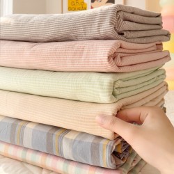 INS simple washed cotton fitted sheet, single-piece, thickened bed cover, dust cover, mattress protector, and non-slip three-piece bed sheet set. INS simple washed cotton fitted sheet, single-piece, thickened bed cover, dust cover, mattress protector, and non-slip three-piece bed sheet set.