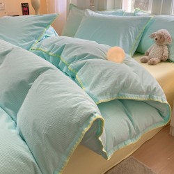100% washed cotton four-piece bed sheet set, 100% cotton thickened quilt cover, three-piece bed sheet set for student dormitories. 100% washed cotton four-piece bed sheet set, 100% cotton thickened quilt cover, three-piece bed sheet set for student dormitories.