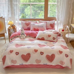 A pure cotton B milk fleece quilt cover, single-faced coral fleece quilt cover, winter pure cotton plush warm quilt cover A pure cotton B milk fleece quilt cover, single-faced coral fleece quilt cover, winter pure cotton plush warm quilt cover