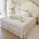 Cotton bed skirt, 2025 new four-piece set with quilted cotton trim and fresh floral print for all seasons Cotton bed skirt, 2025 new four-piece set with quilted cotton trim and fresh floral print for all seasons