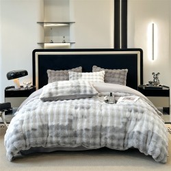 High-end rabbit fur four-piece milk fleece bedding set, thickened double-sided coral fleece, autumn and winter sheets, 2025 new models. High-end rabbit fur four-piece milk fleece bedding set, thickened double-sided coral fleece, autumn and winter sheets, 2025 new models.