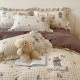 New Class A maternity and baby-grade four-piece set with cartoon yarn-dyed embroidery, 100% cotton bedding sheets, bed skirt, and quilt cover New Class A maternity and baby-grade four-piece set with cartoon yarn-dyed embroidery, 100% cotton bedding sheets, bed skirt, and quilt cover