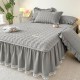Solid color washed cotton quilted bed skirt, one-piece, non-slip, spring and summer bedspread, bed skirt, 2025 new summer style. Solid color washed cotton quilted bed skirt, one-piece, non-slip, spring and summer bedspread, bed skirt, 2025 new summer style.