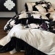 High-end, niche-style, printed, brushed cotton four-piece set, pure cotton autumn and winter thickened duvet cover and bedding High-end, niche-style, printed, brushed cotton four-piece set, pure cotton autumn and winter thickened duvet cover and bedding