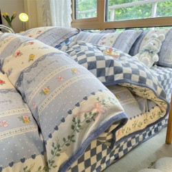AB-faced pure cotton plush single-piece quilt cover, coral fleece winter single-sided fleece, milk fleece quilt cover and sheets wholesale AB-faced pure cotton plush single-piece quilt cover, coral fleece winter single-sided fleece, milk fleece quilt cover and sheets wholesale